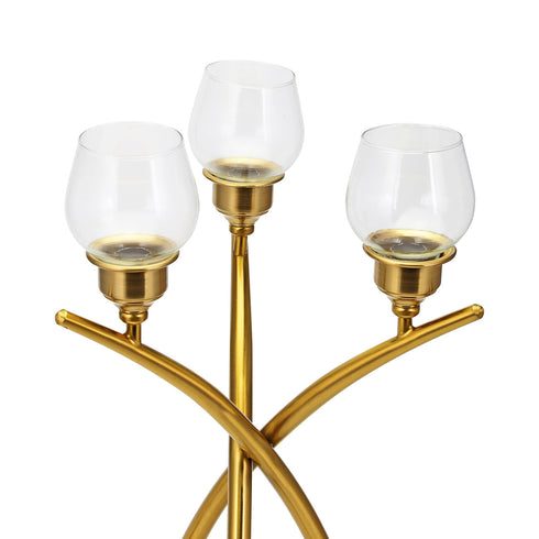 Gold Tripod Candle Holder